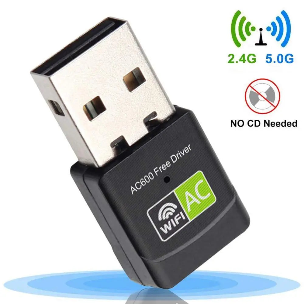 USB WiFi Adapter USB Ethernet WiFi Dongle 600Mbps 5Ghz Lan USB Wi-Fi Adapter PC Antena Wi Fi Receiver AC Wireless Network Card