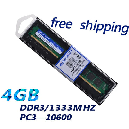 KEMBONA Brand Memory DDR3 Ram 1333Mhz 4G 4GB for Desktop Long-dimm Memoria Compatible with DDR 3 1066Mhz Free Shipping