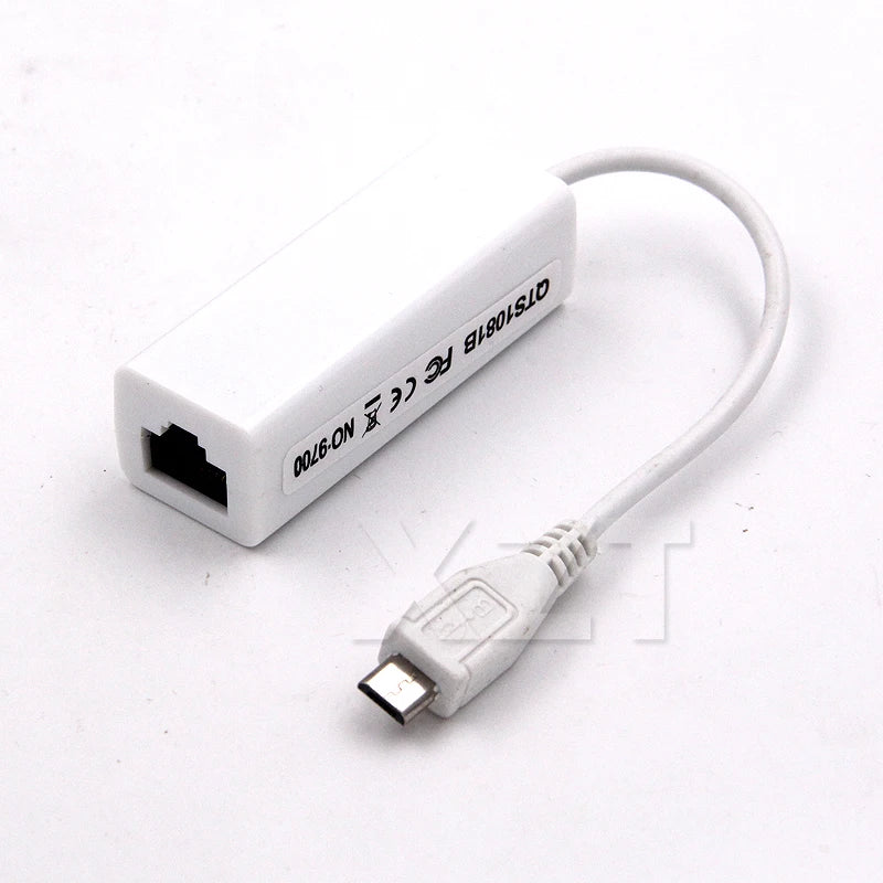 Micro USB  to lan card Connector For Tablet 2.0 5 Pin 10/100 Male RJ45 Female Ethernet LAN Network Card Adapter