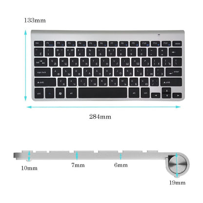 Russian Spanish French Arabic Hebrew Keyboard 2.4G Wireless Ultra-Thin Mute Keyboard for Mac Win XP 7 10 Android TV BOX