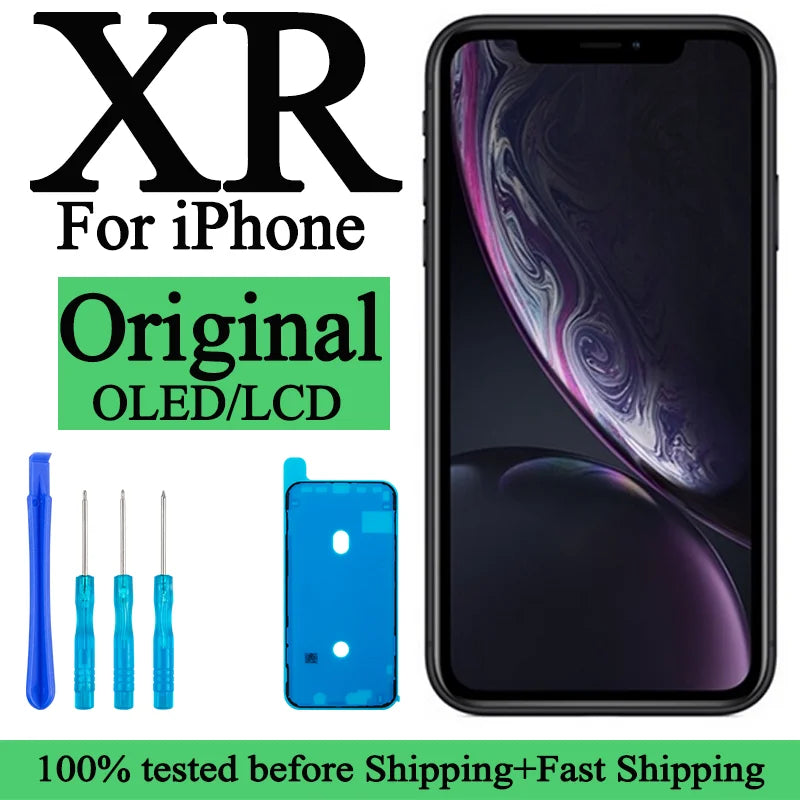 Factory Wholesale 100% Test Lcd for iPhone XR Display Screen Touch With Metal Factory Display For iPhone XR Lcd touch Screen